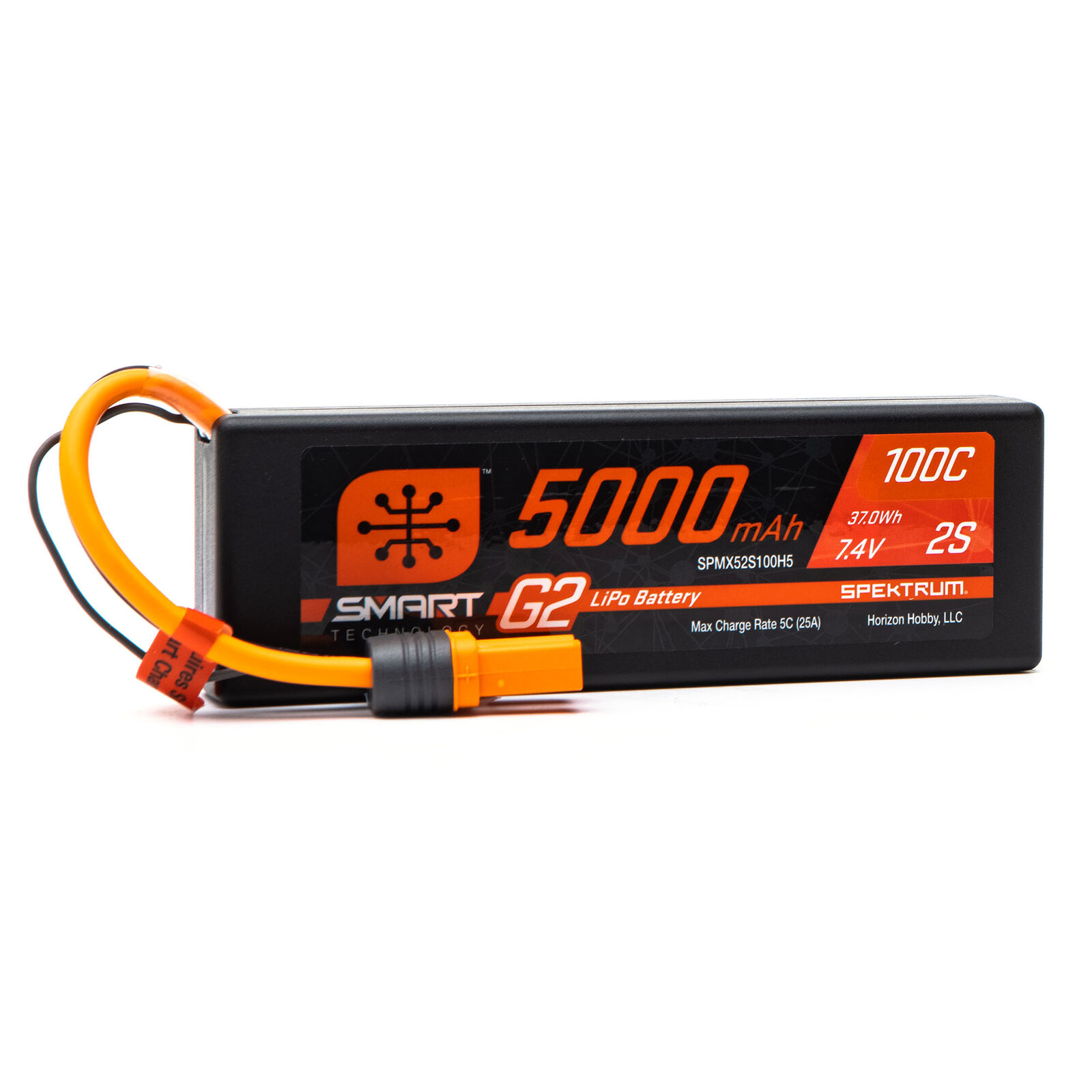 7.4V 5000mAh 2S 100C Smart G2 Hardcase LiPo Battery: IC5