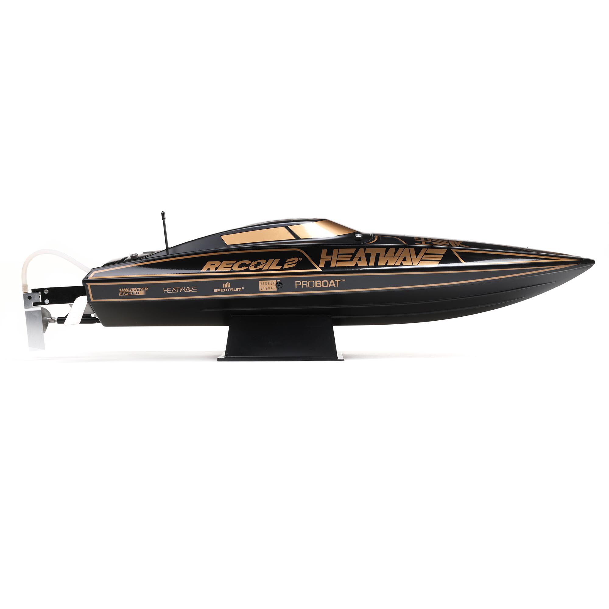 Recoil top rc boat