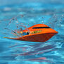 Jet Jam 12" Self-Righting Pool Racer Brushed RTR, Orange
